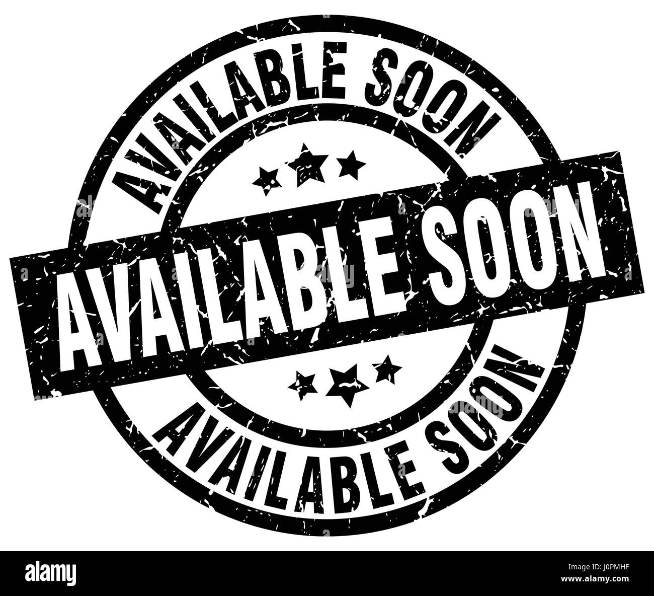 available soon round grunge black stamp Stock Vector Image & Art - Alamy