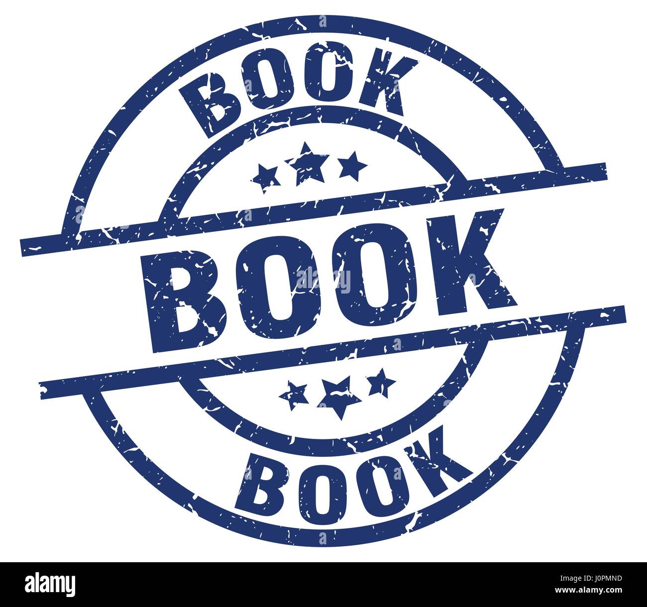 book blue round grunge stamp Stock Vector Image & Art - Alamy