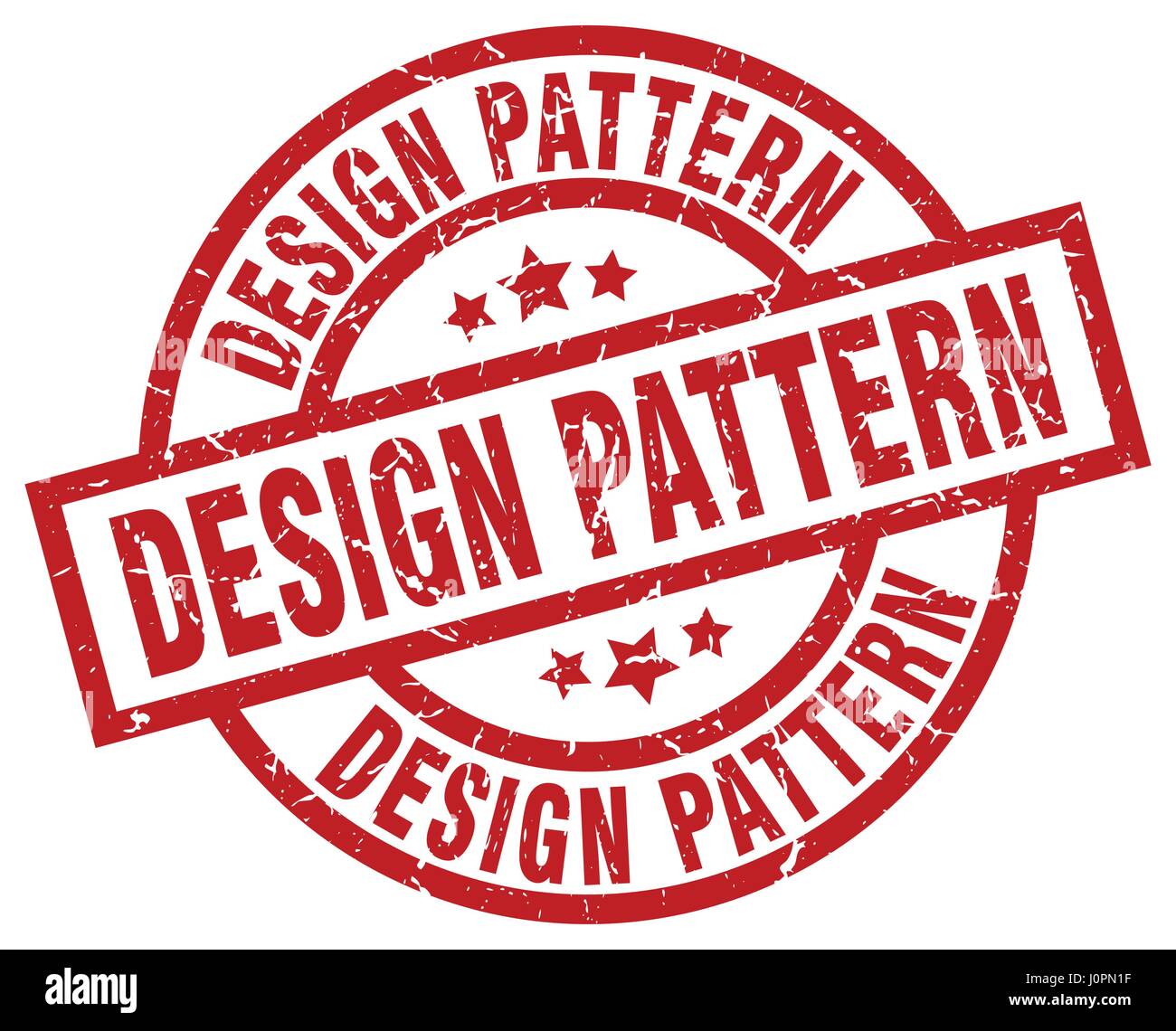 design pattern round red grunge stamp Stock Vector Image & Art - Alamy