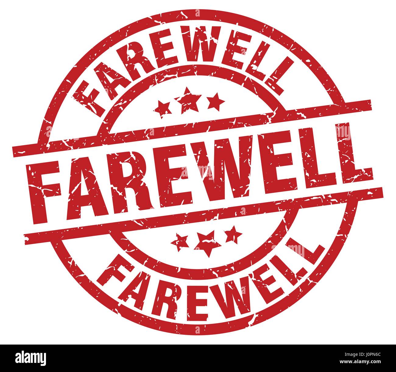 farewell round red grunge stamp Stock Vector Image & Art - Alamy