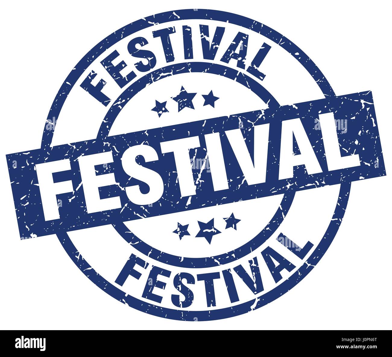 festival blue round grunge stamp Stock Vector Image & Art - Alamy