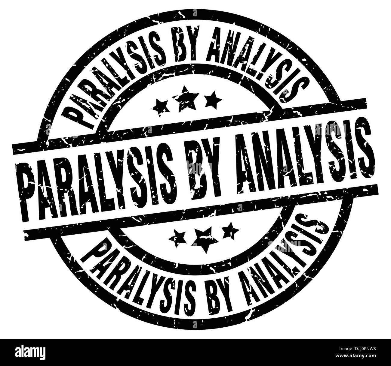 paralysis by analysis round grunge black stamp Stock Vector Image & Art ...