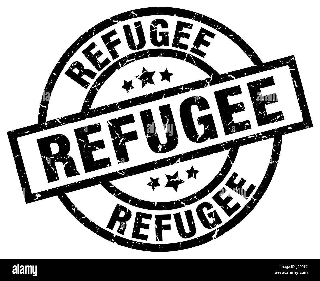 refugee round grunge black stamp Stock Vector Image & Art - Alamy