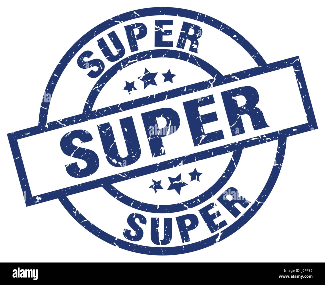 super blue round grunge stamp Stock Vector Image & Art - Alamy