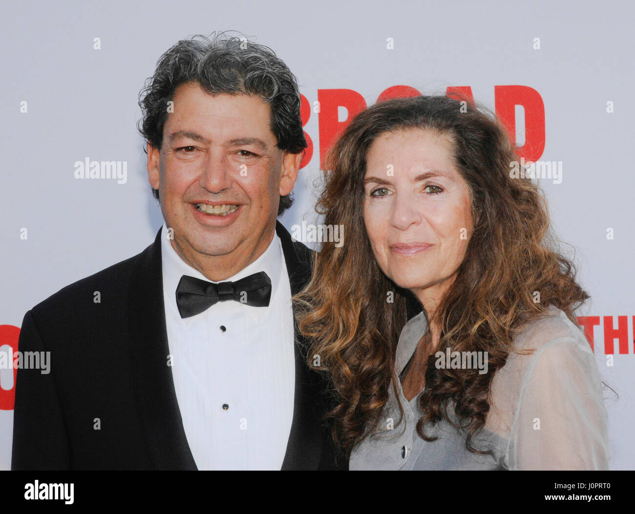 Paul Schimmel and Yvonne Schimmel attends the Broad Museum black tie inaugural dinner at The Broad on September 17th, 2015 in Los Angeles, California. Stock Photo