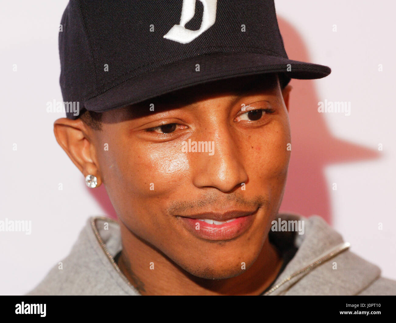 Producer/rapper Pharrell Williams during the BAPESTORE opening in Los Angeles. Stock Photo