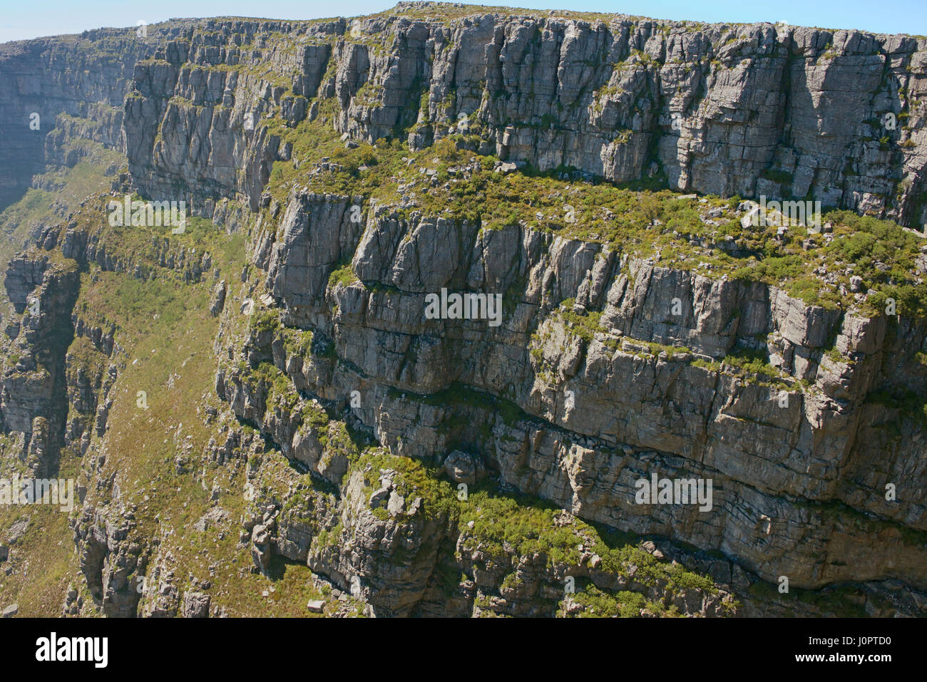 Cliff face Table Mountain Cape Town South Africa Stock Photo