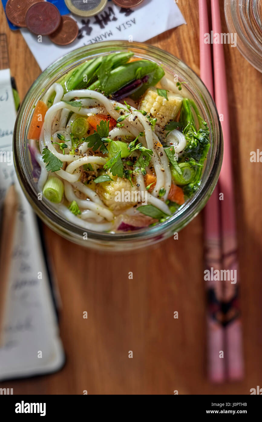 Healthy Chinese pot noodle soup Stock Photo Alamy