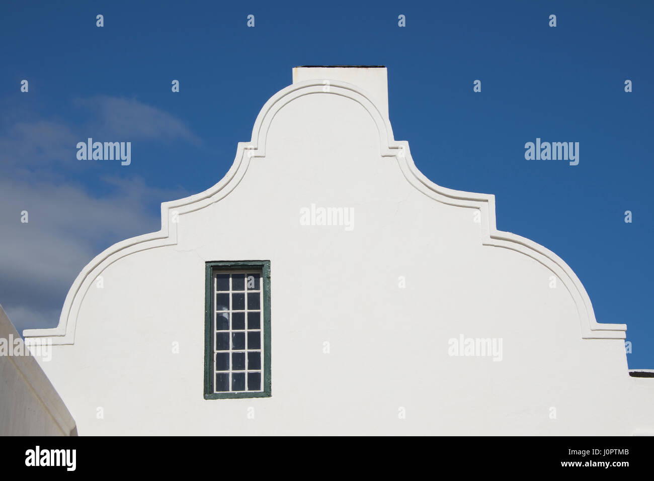 Detail classic example gable Cape Dutch architecture Mowbray Cape Town South Africa Stock Photo