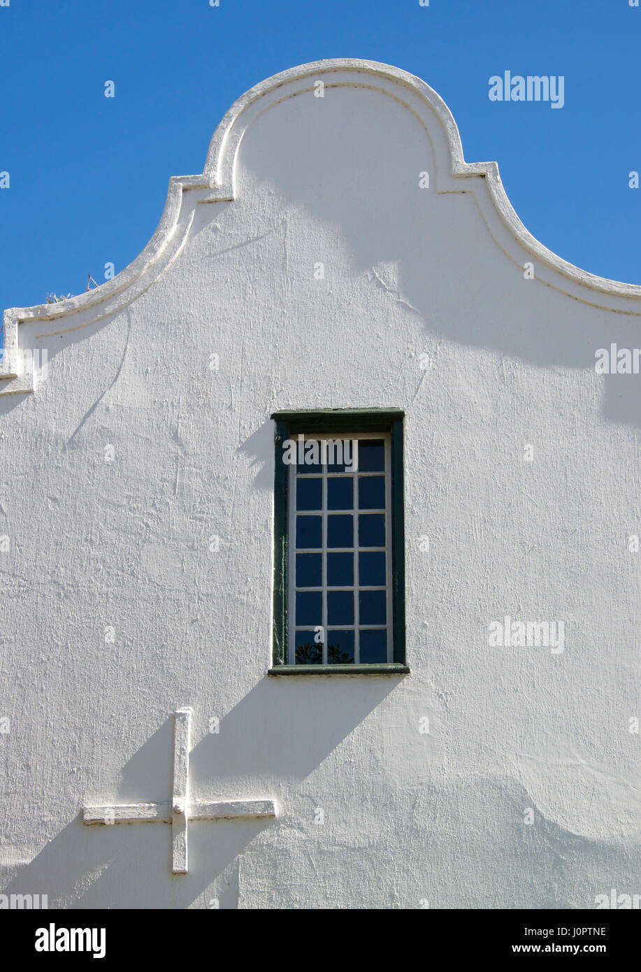 Fine example traditional Cape Dutch Holbol gable roof Mowbray Cape Town South Africa Stock Photo