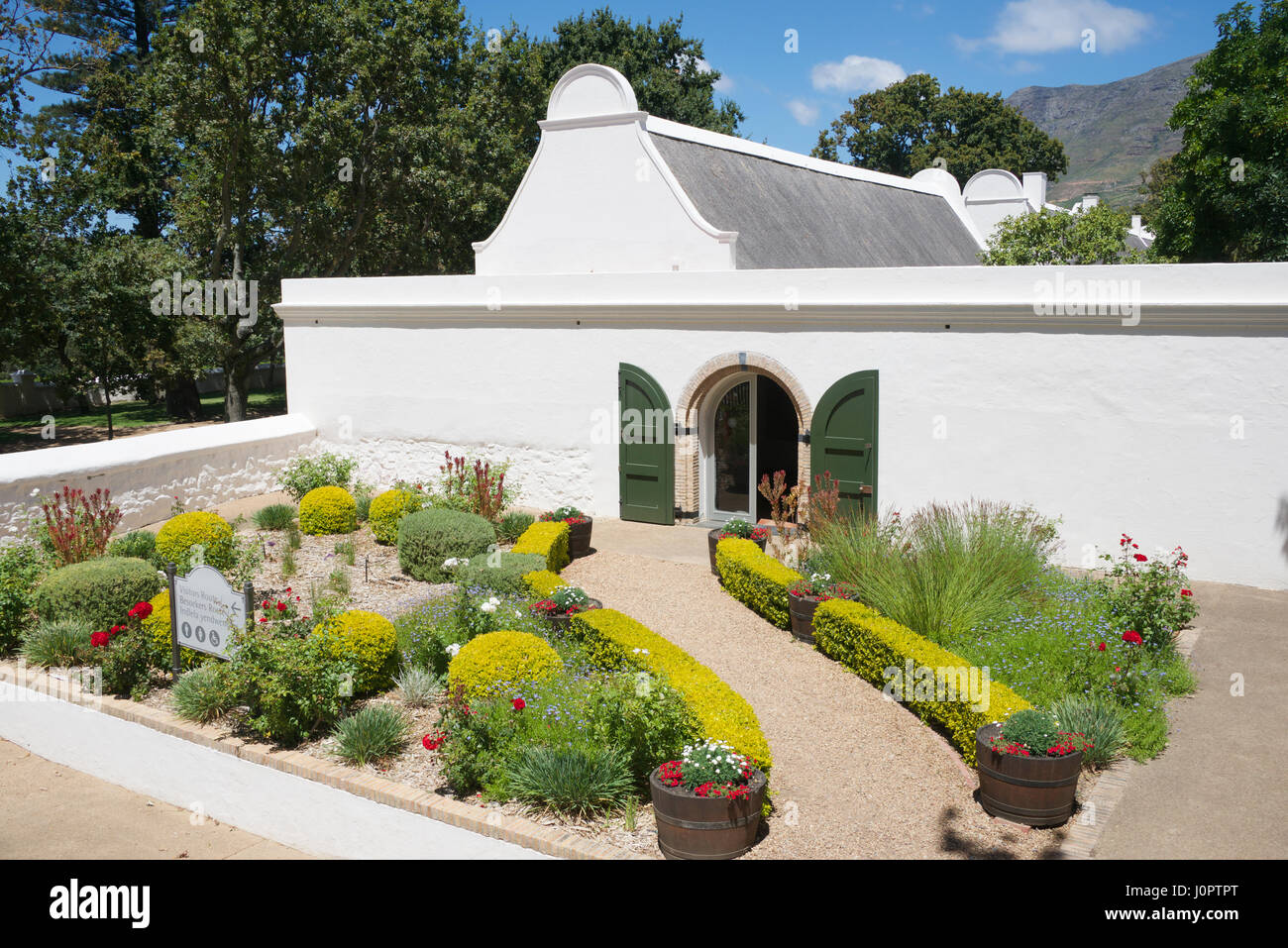 Landscaped garden Groot Constantia  wine estate Cape Town South Africa Stock Photo