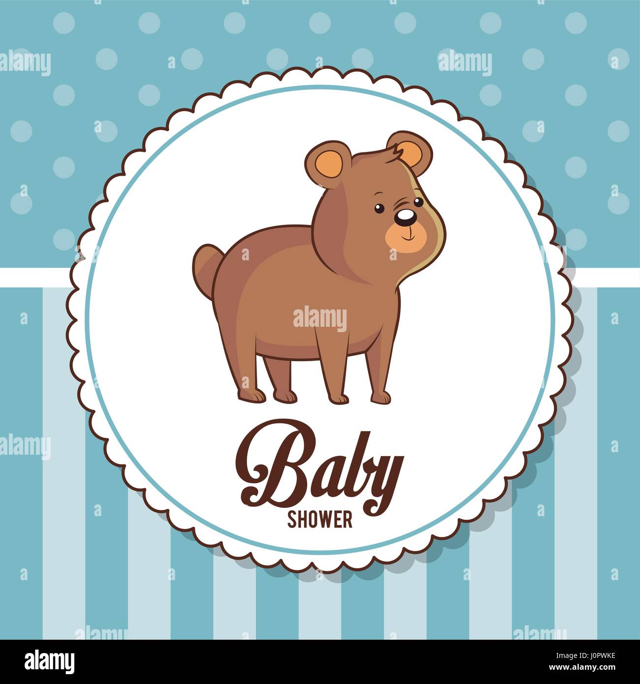 baby shower card invitation cute bear Stock Vector Image & Art - Alamy