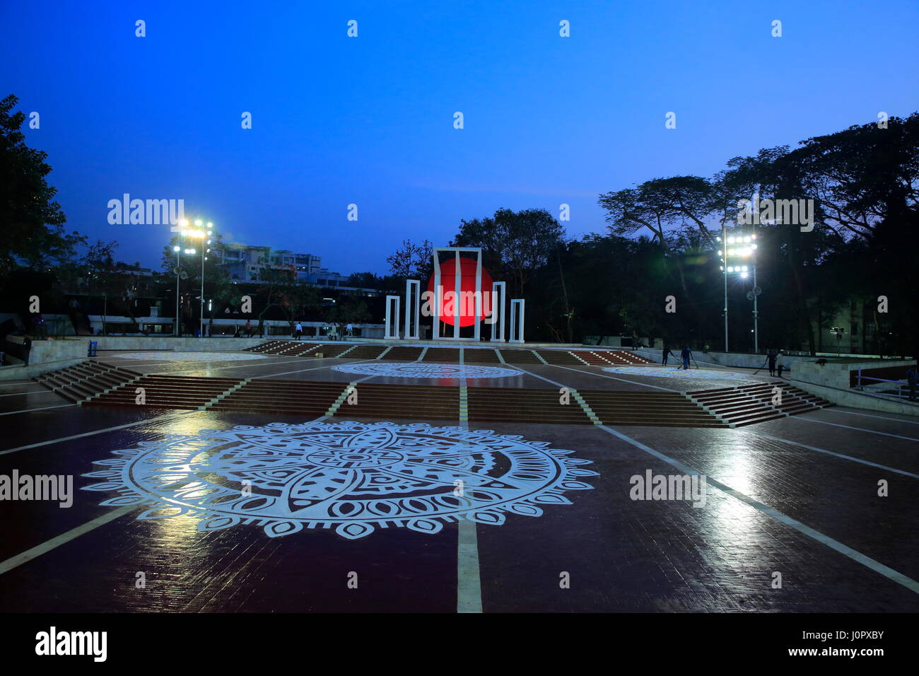 Central Shaheed Minar (Language Martyrs’ Monument) in Dhaka city built in memory of the students and others killed during the historical language move Stock Photo