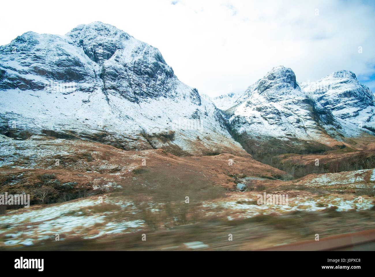 View of mountains in the Highlands, Scotland. Stock Photo