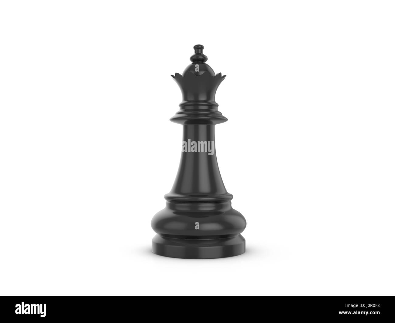 Chess queen on a white background. 3d illustration. Stock Photo