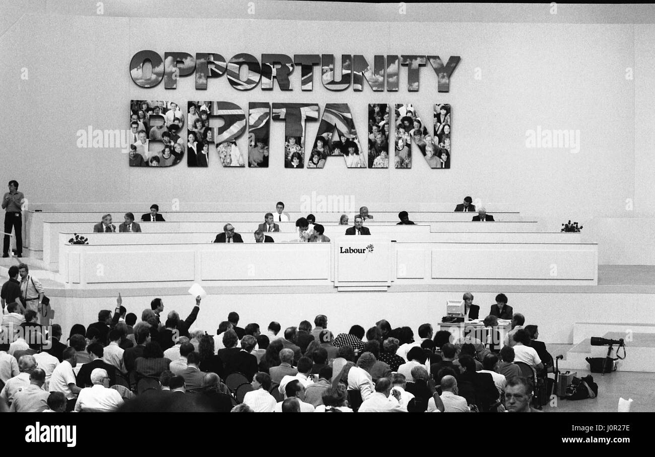 General view of the Labour party annual conference in Brighton, England on October 1, 1991. Stock Photo