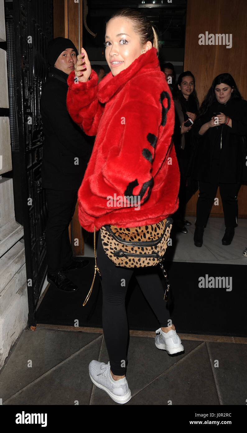 Rita Ora leaving a recording studio in Notting Hill, and heading