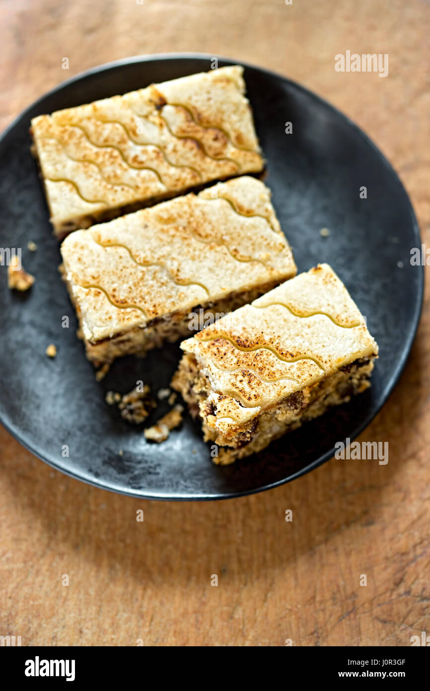 Fruit cake with marzipan and fruits Stock Photo Alamy