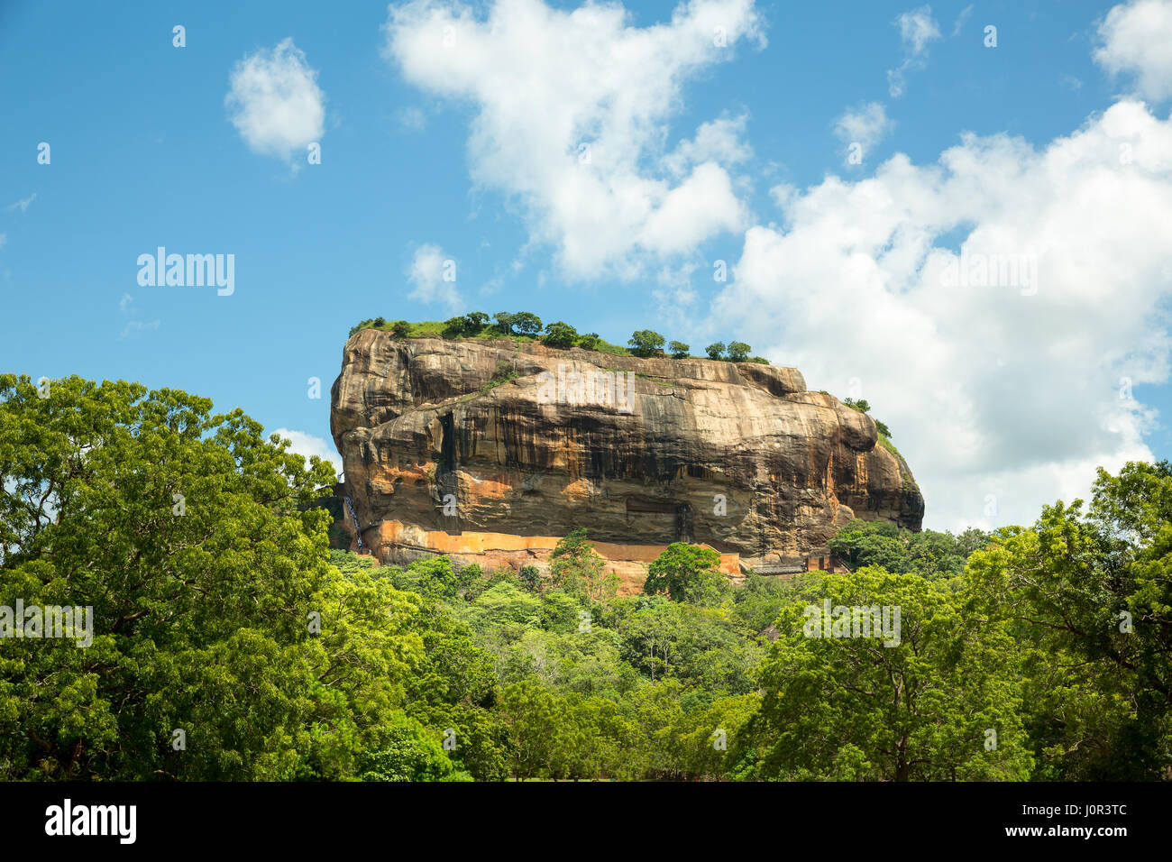 Sigiriya Sri Lanka kingdom, famous scenic tourist place. Stone mountain