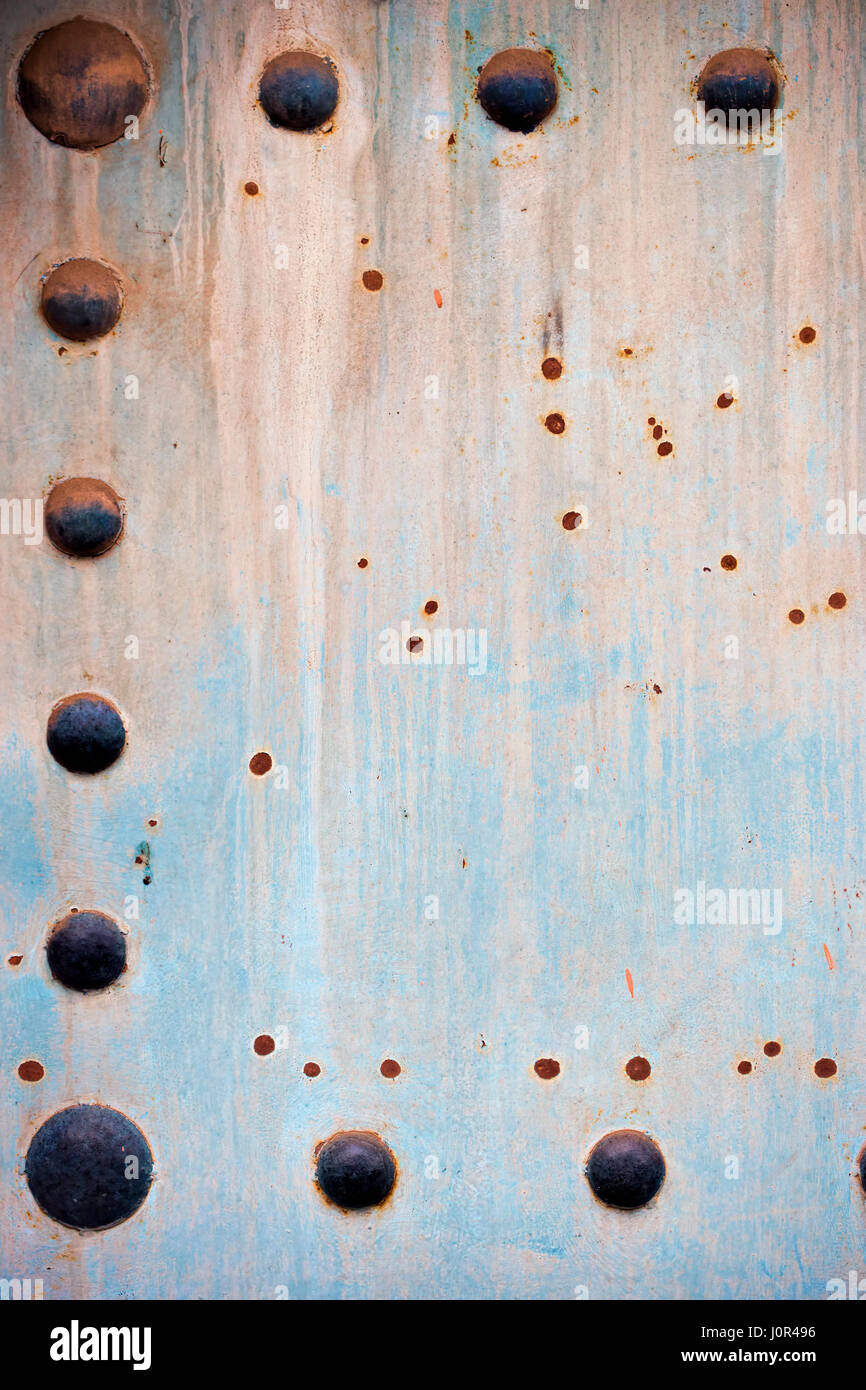 Old rustic blue metal sheet Stock Photo Alamy
