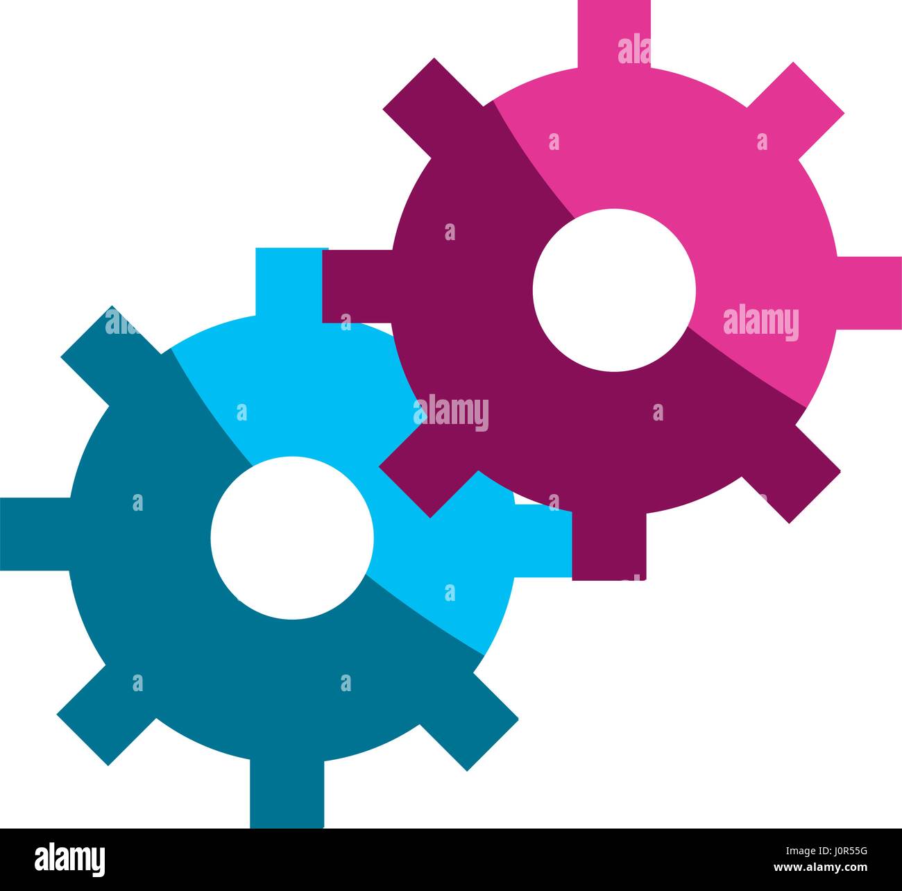 color gears symbol process industry Stock Vector Image & Art - Alamy