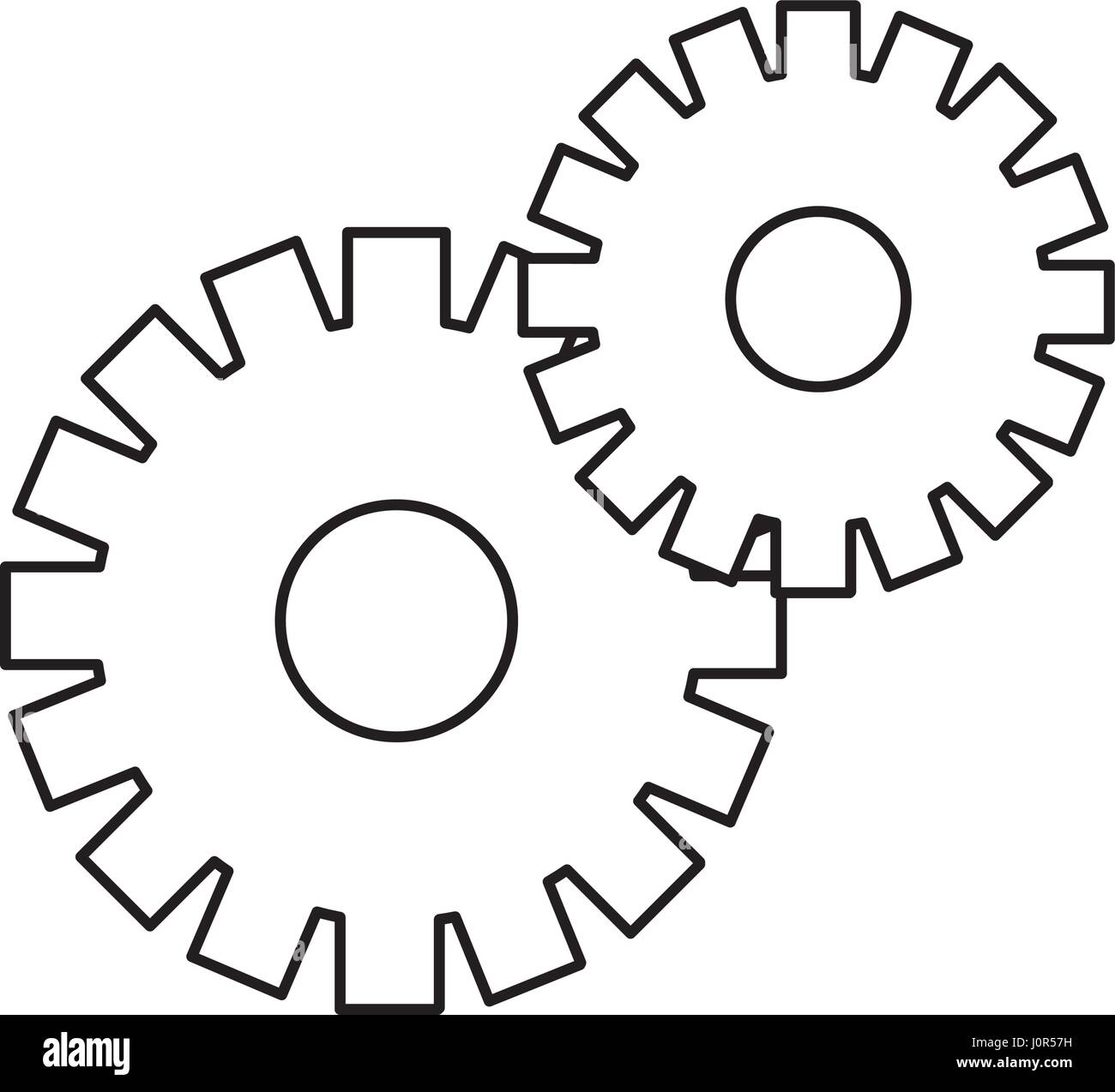 line gear symbol process industry Stock Vector Image & Art - Alamy