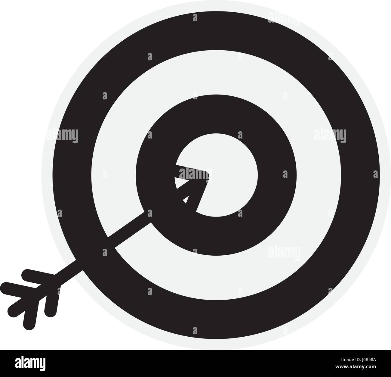 silhouette icon arrow hitting a target Stock Vector Image & Art Alamy