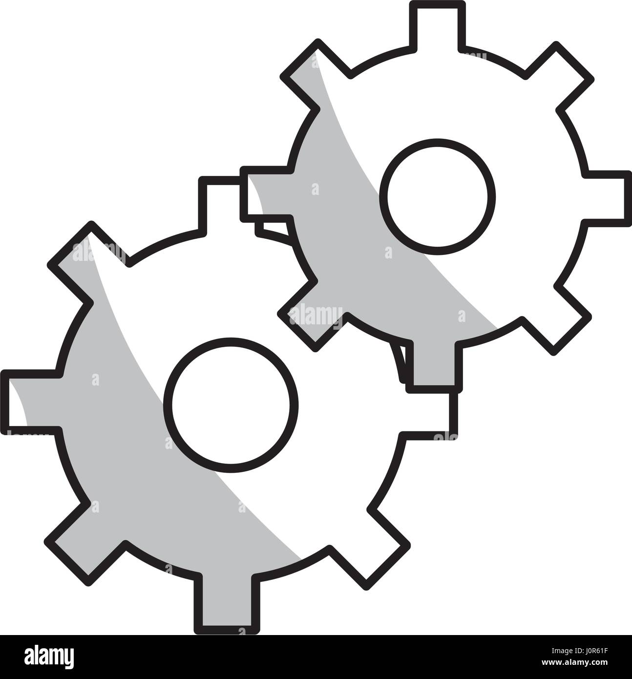 figure gears symbol process industry Stock Vector Image & Art - Alamy