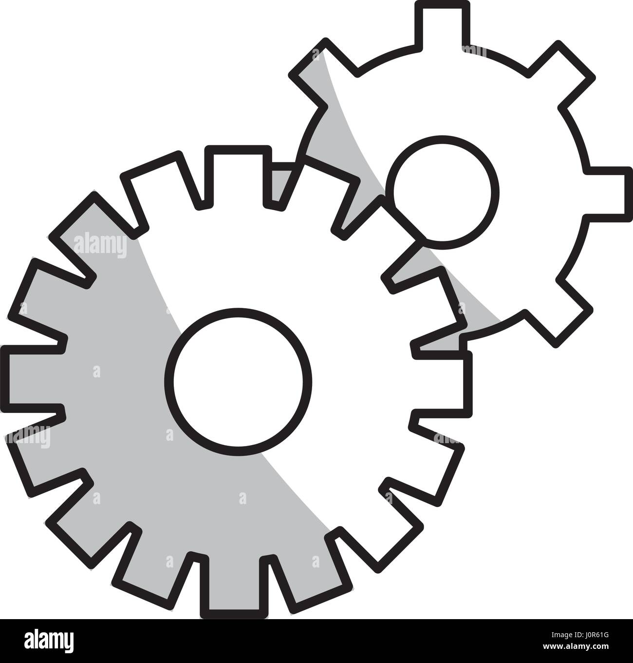 figure gears symbol process industry Stock Vector Image & Art - Alamy