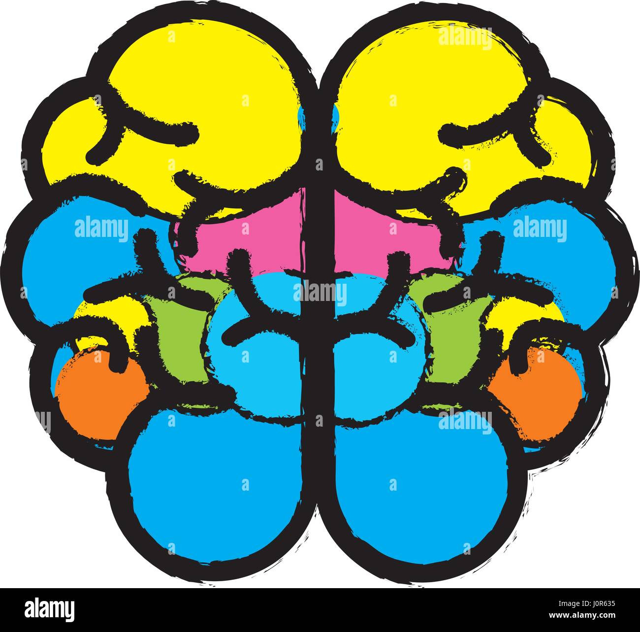 color mental health smart brain icon Stock Vector Image & Art Alamy