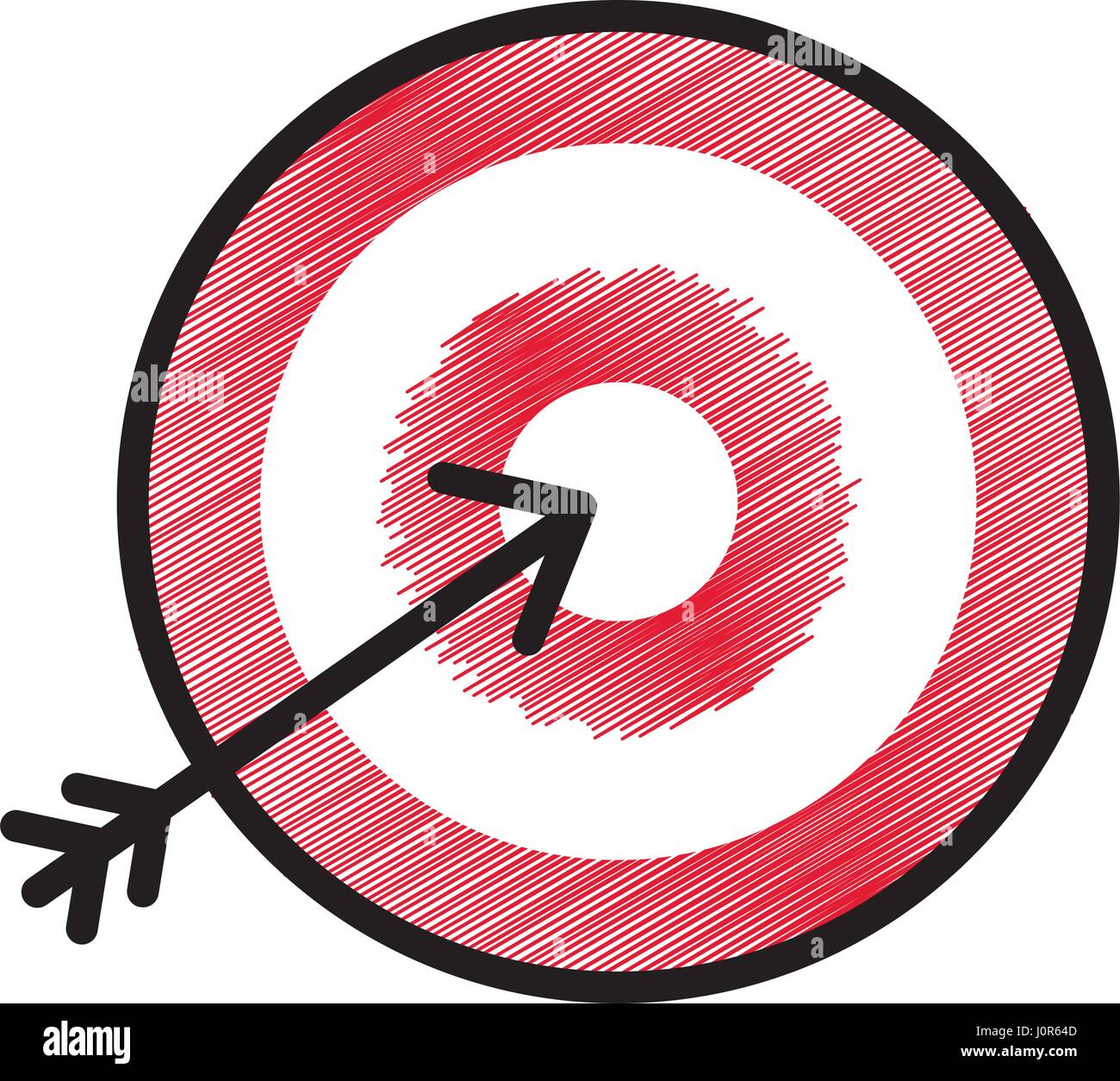 flat icon arrow hitting a target Stock Vector Image & Art Alamy