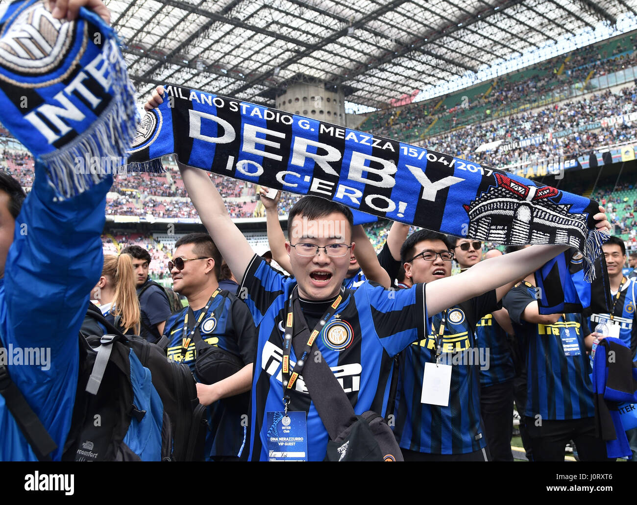 Inter milan supporters hi-res stock photography and images - Alamy