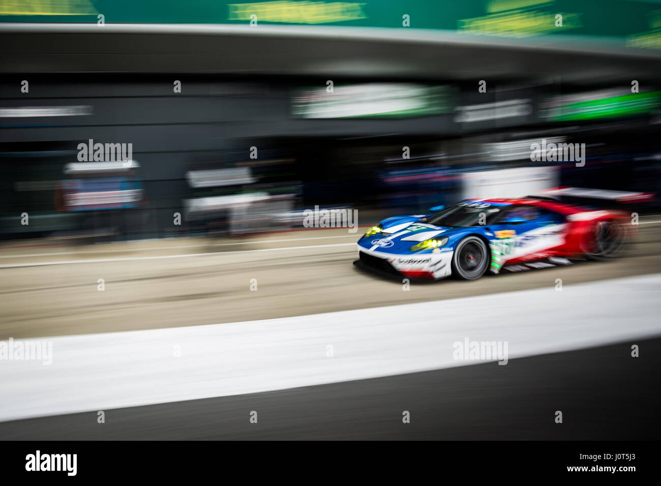 Towcester, Northamptonshire, UK. 16th Apr, 2017. FIA WEC racing team Ford Chip Ganassi Team UK during the 6 Hours of Silverstone of the FIA World Endurance Championship Autograph session at Silverstone Circuit Credit: Gergo Toth/Alamy Live News Stock Photo