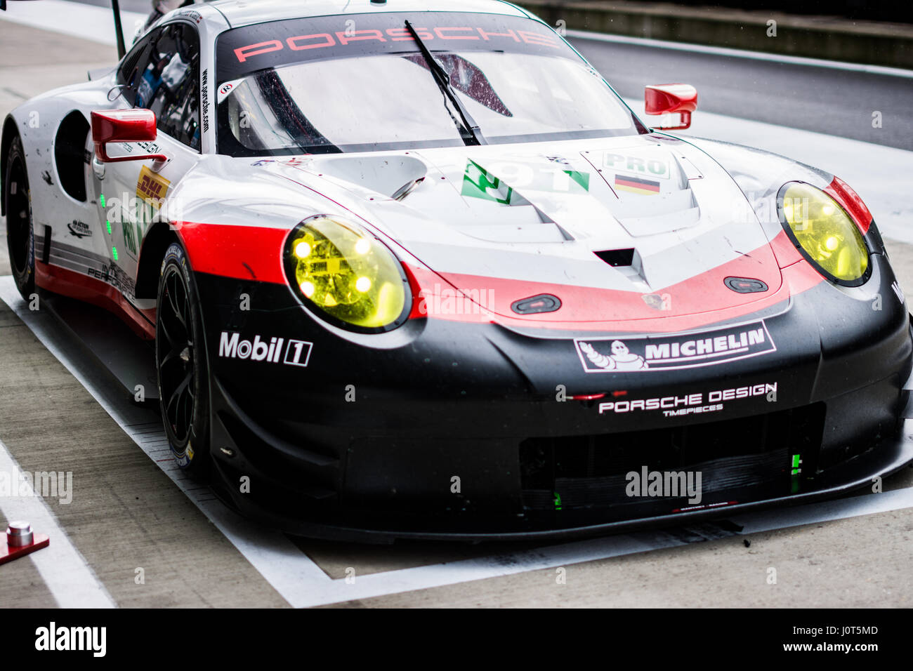 Towcester, Northamptonshire, UK. 16th Apr, 2017. FIA WEC racing team Porsche GT Team during the 6 Hours of Silverstone of the FIA World Endurance Championship Autograph session at Silverstone Circuit Credit: Gergo Toth/Alamy Live News Stock Photo