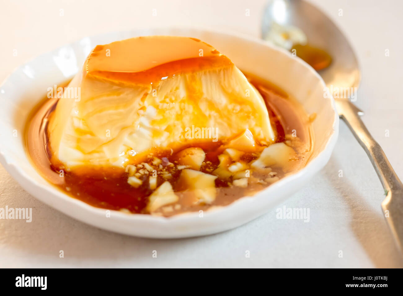 Crème caramel Custard dessert with caramel sauce Stock Photo Alamy