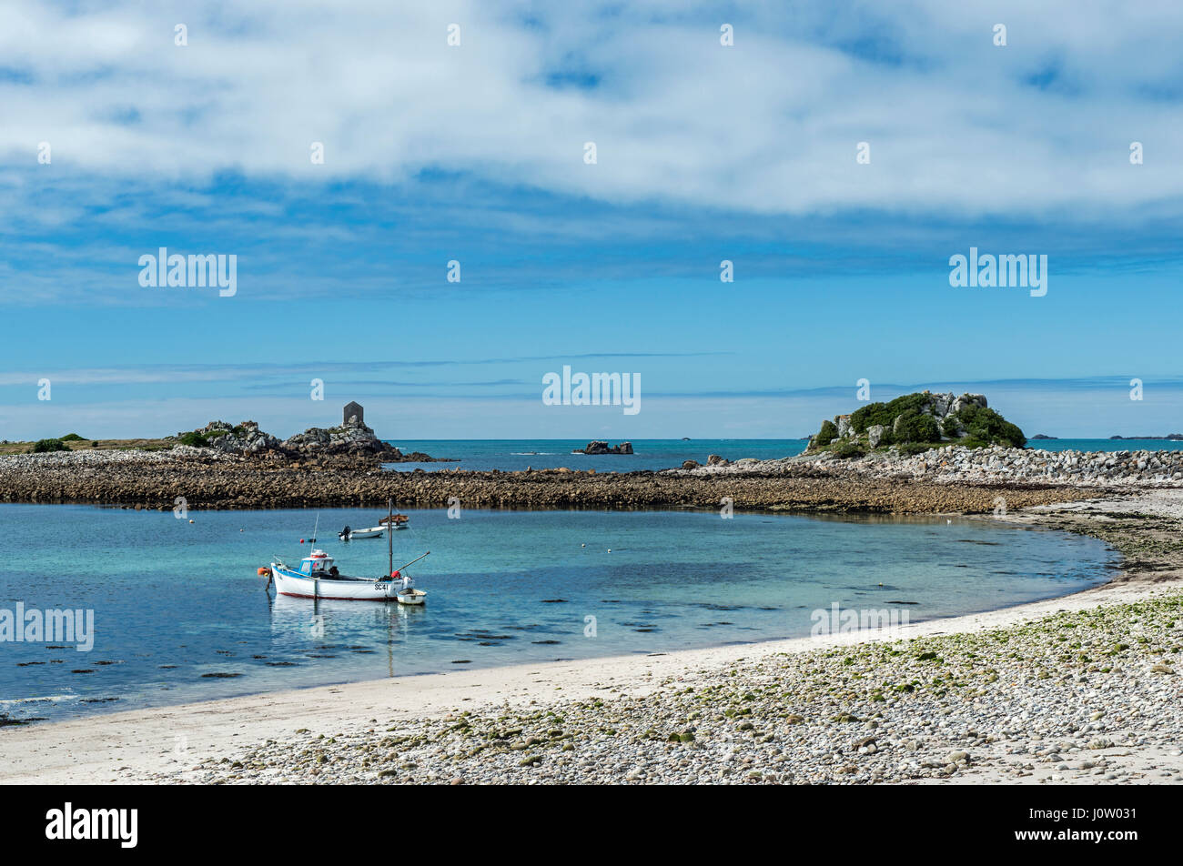 Periglis Bay on the Scillies island of St Agnes off the Cornwall Coast Stock Photo