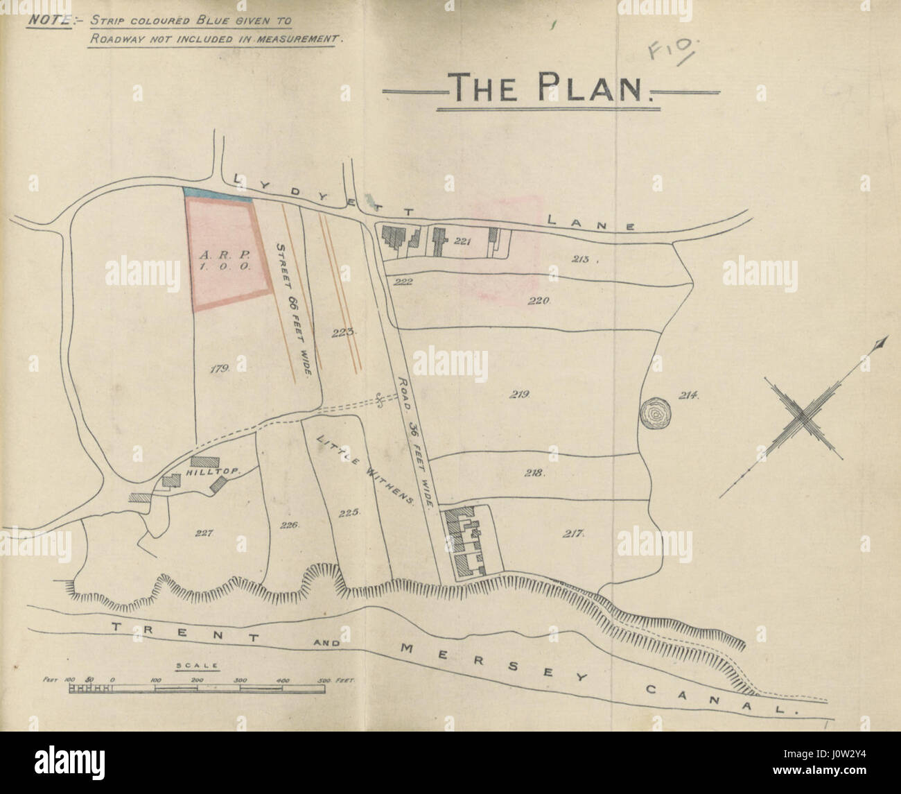 Sir John T. Brunner, Bart., to the Parish Council of Barnton. Copy conveyance of land and buildings to be used as a village hall and school, etc Stock Photo