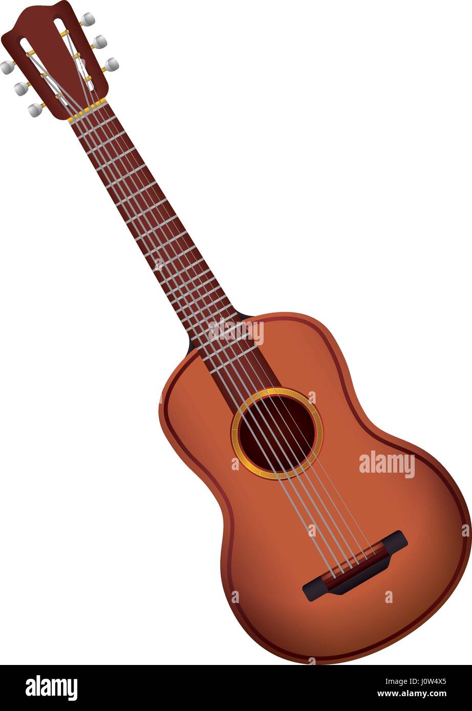 Acoustic guitar music instrument Stock Vector Image & Art - Alamy