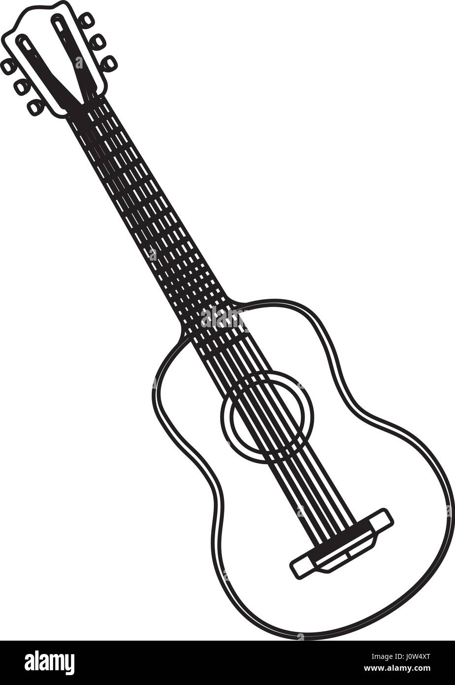 Acoustic guitar music instrument Stock Vector Image & Art - Alamy