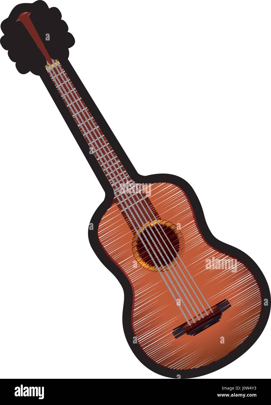 Acoustic guitar music instrument Stock Vector Image & Art - Alamy