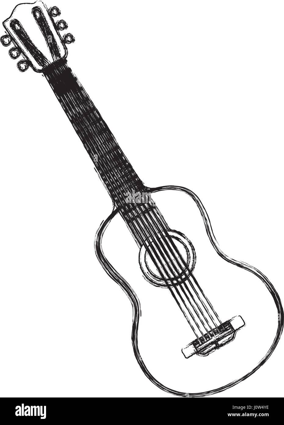 Acoustic guitar music instrument Stock Vector Image & Art - Alamy