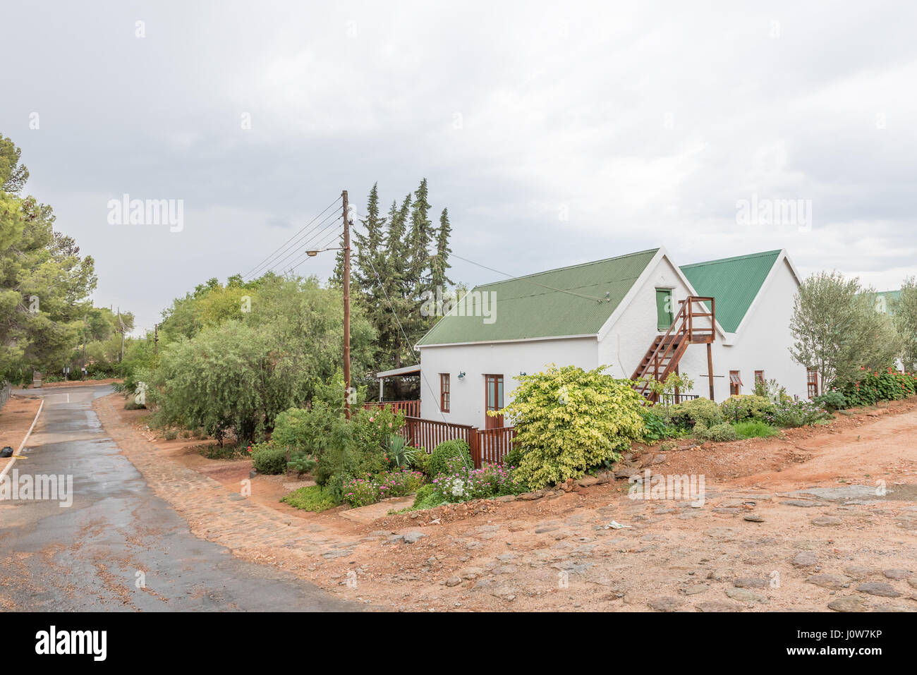 DE RUST, SOUTH AFRICA MARCH 23, 2017 A street scene in De Rust, a