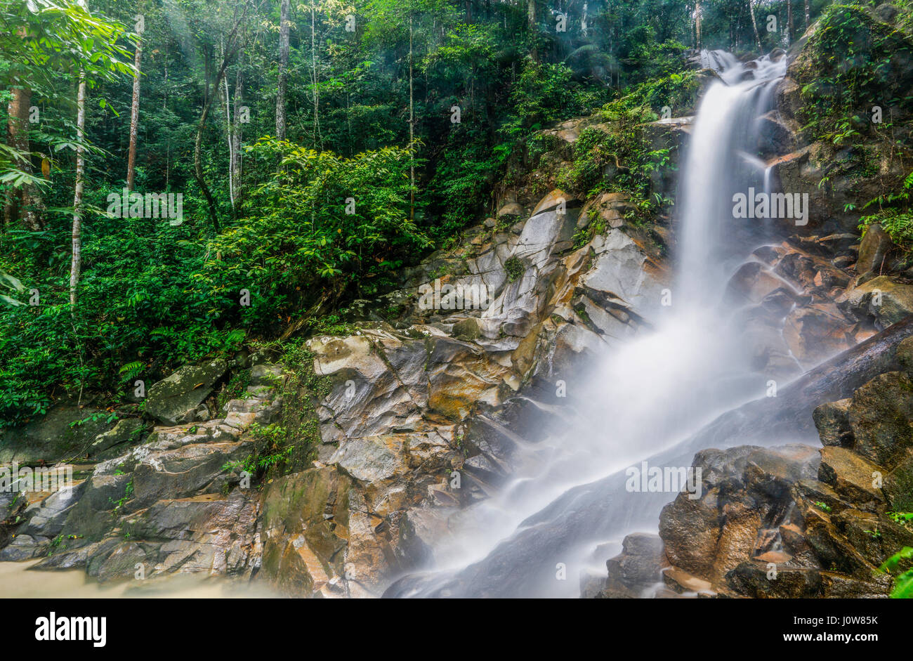 The waterfalls of Jeram Toi, Negeri Sembilan, Malaysia. Stock Photo