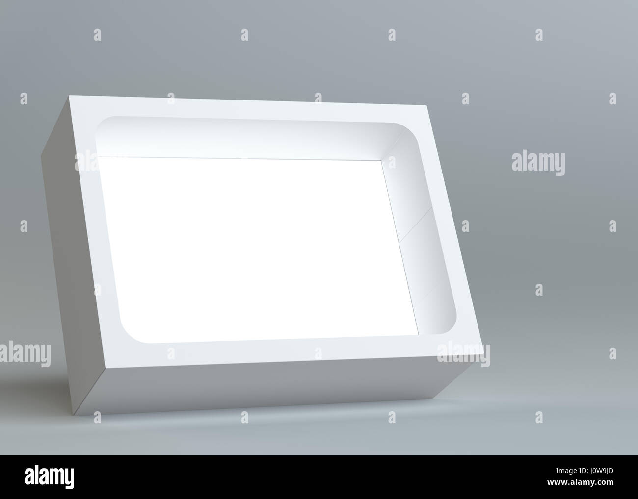 A realistic white empty packaging cardboard box Stock Photo - Alamy