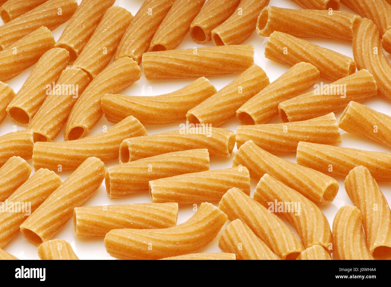 Organic whole group of maccheroni Pasta italian Stock Photo