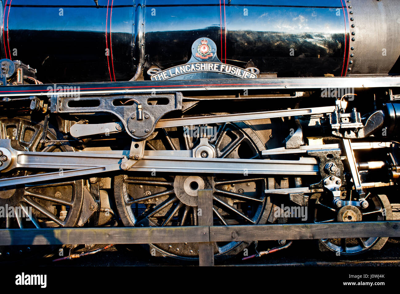 Black 5 No 45407, Grosmont Shed, Grosmont, North Yorkshire Moors railway Stock Photo
