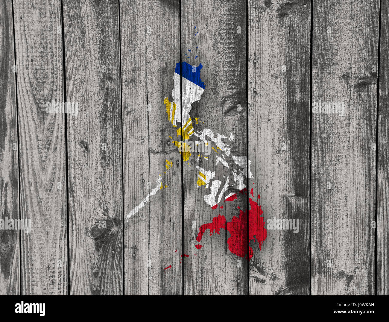 Map and flag of the Philippines on weathered wood Stock Photo - Alamy