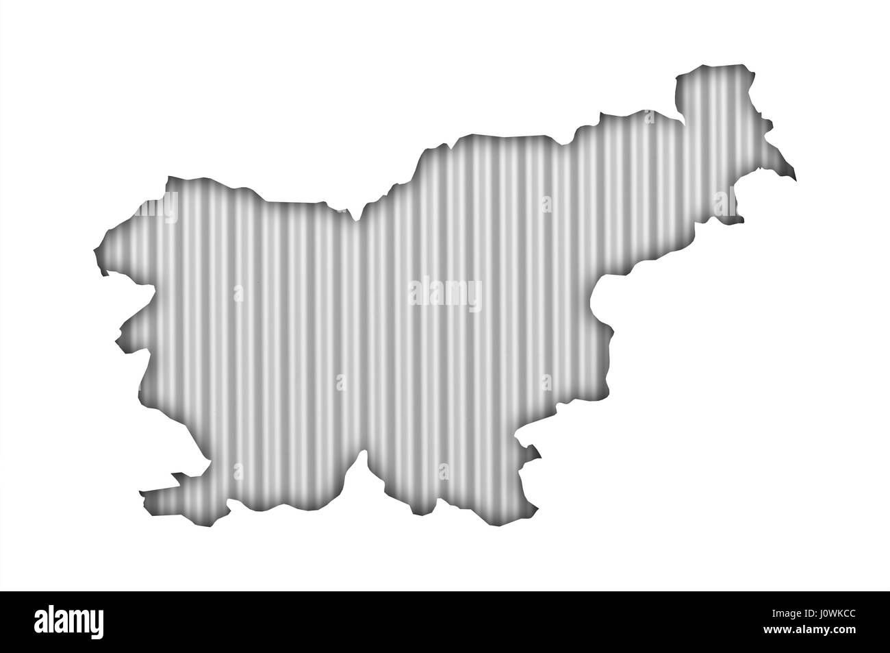 Map of Slovenia on corrugated iron Stock Photo - Alamy