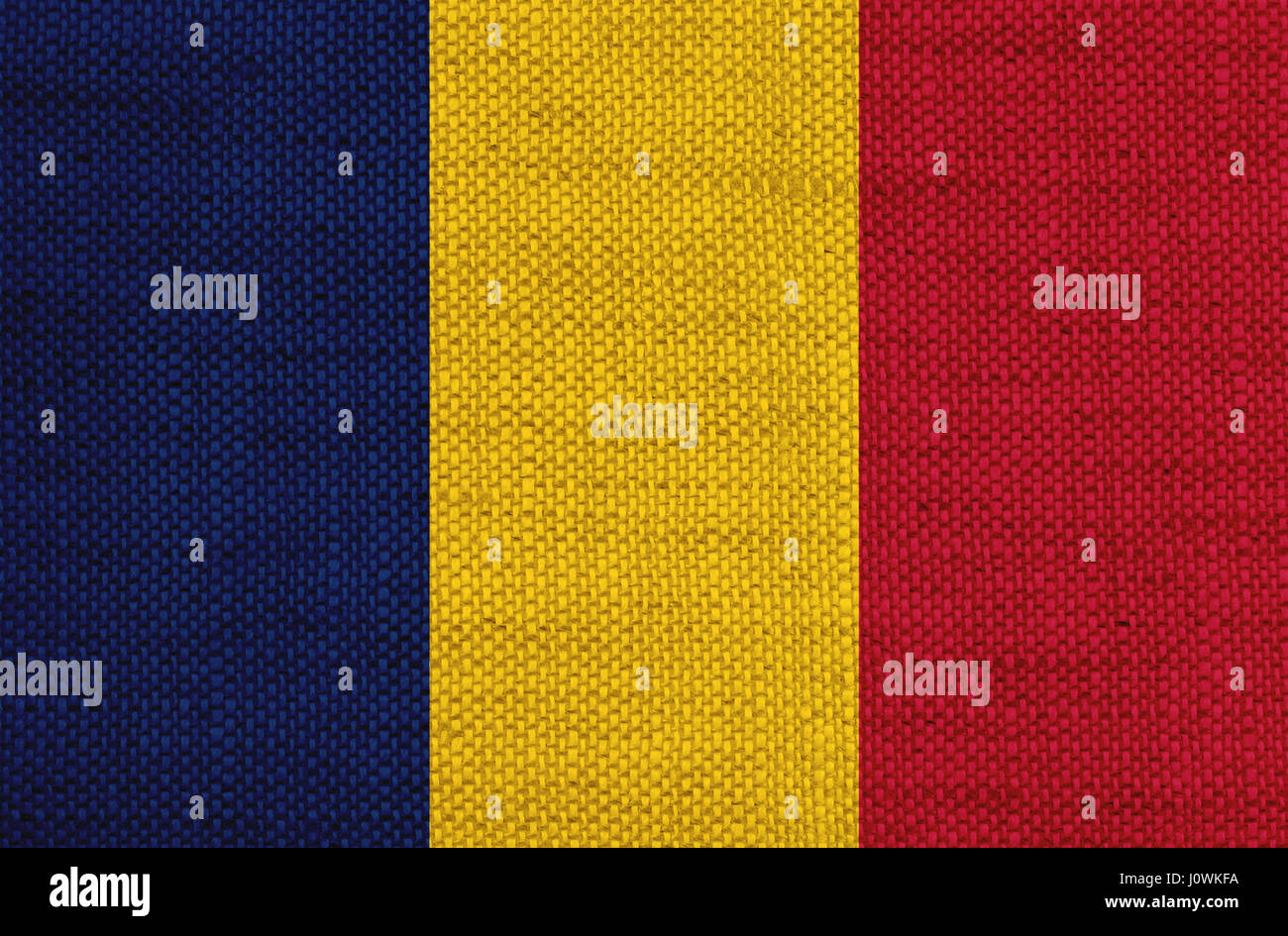 Flag of Chad on old linen Stock Photo - Alamy