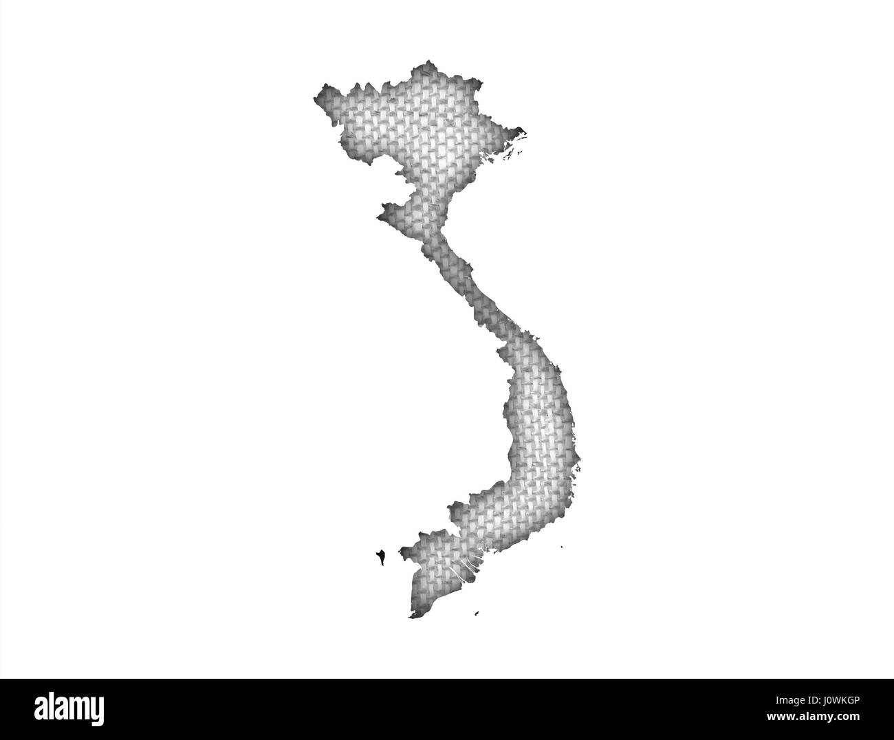 Map of Vietnam on old linen Stock Photo - Alamy